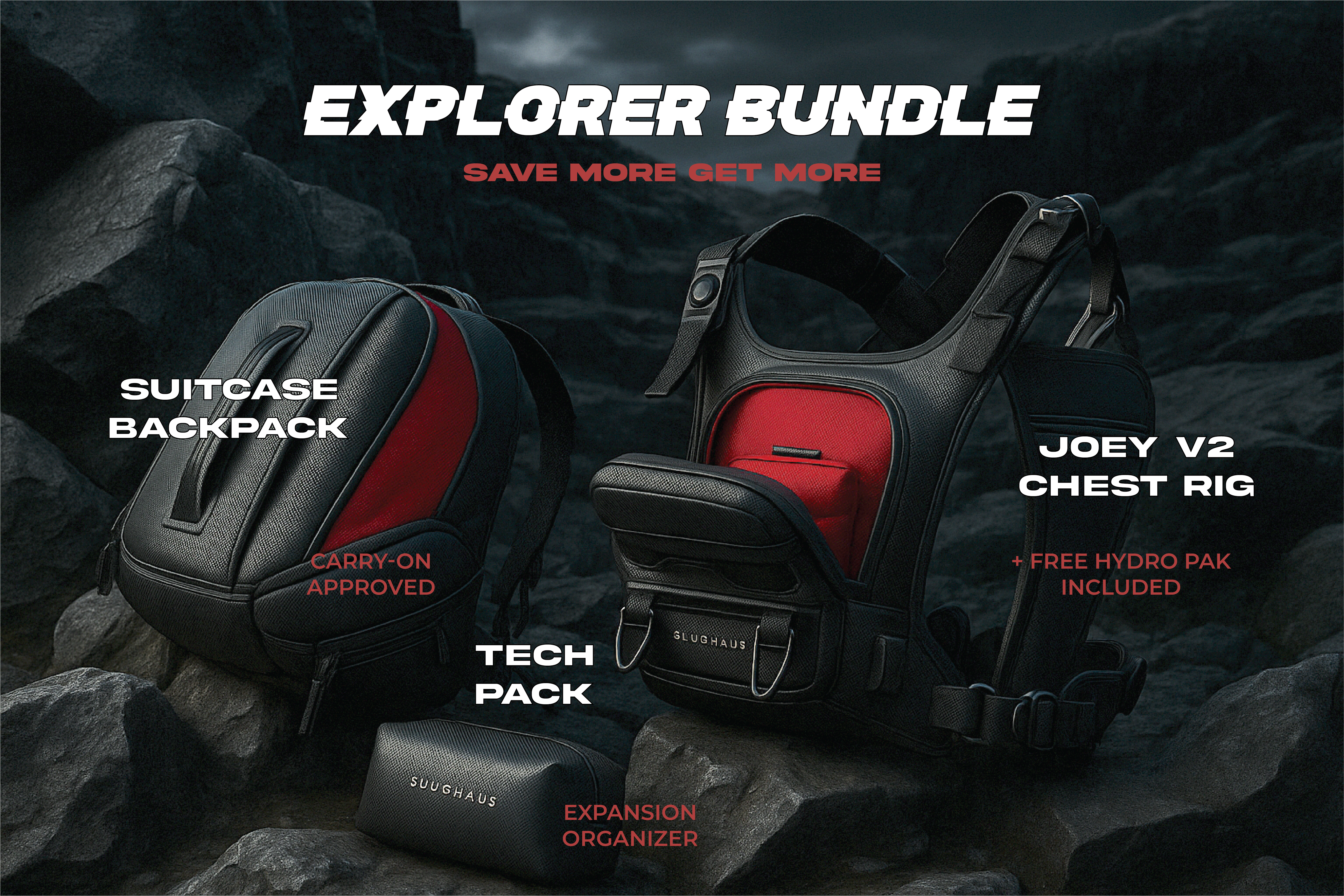 EXPLORER BUNDLE - 3 BAGS, ONE DEAL. – SLUGHAUS
